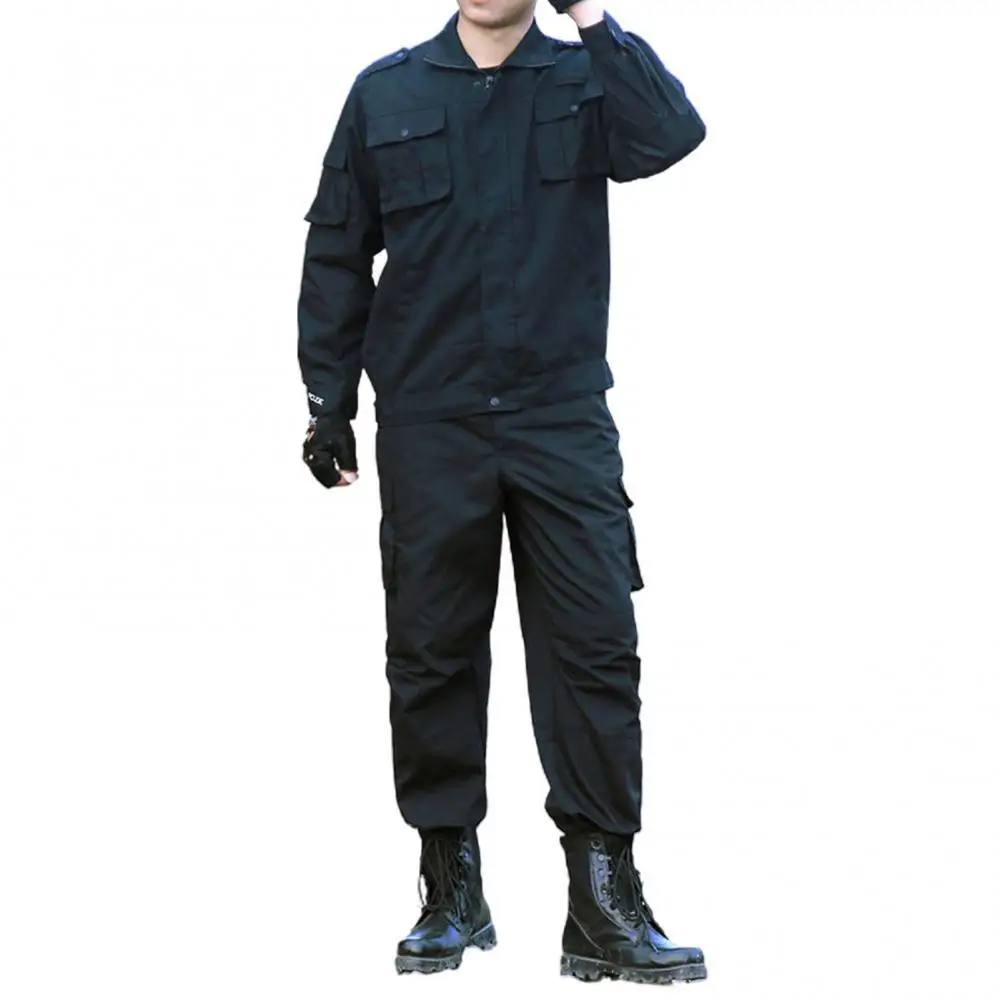 Men Long Sleeve Zipper Coat Good Quality Black Army Uniform Work Camp Safety Shirt and Pants Military Training Camping Climbing
Men Long Sleeve Zipper Coat Good Quality Black Army Uniform Work Camp Safety Shirt and Pants Military Training Camping Climbing