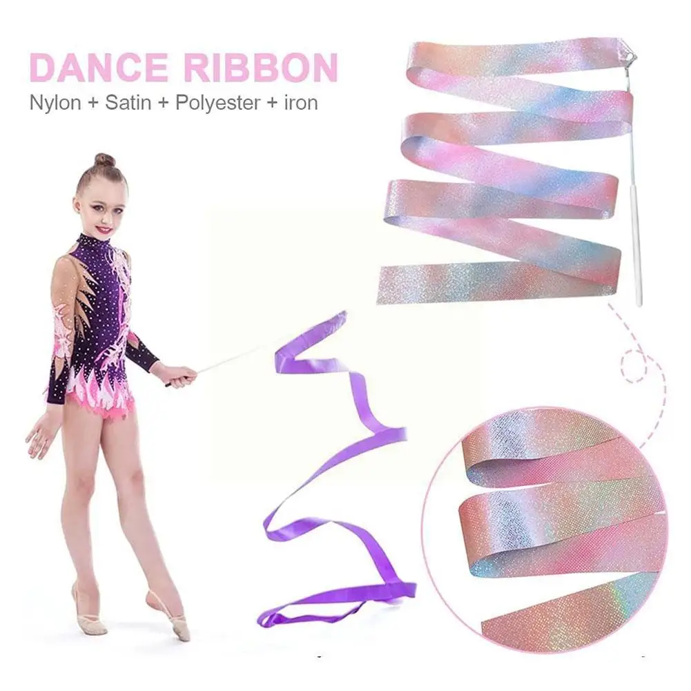 2/4m Flashing Star Gymnastic Ribbons Dance Ribbon Rhythmic Rod Gymnastics Ballet Rainbow Twirling Stick Training Art Stream S2g7
2/4m Flashing Star Gymnastic Ribbons Dance Ribbon Rhythmic Rod Gymnastics Ballet Rainbow Twirling Stick Training Art Stream S2g7