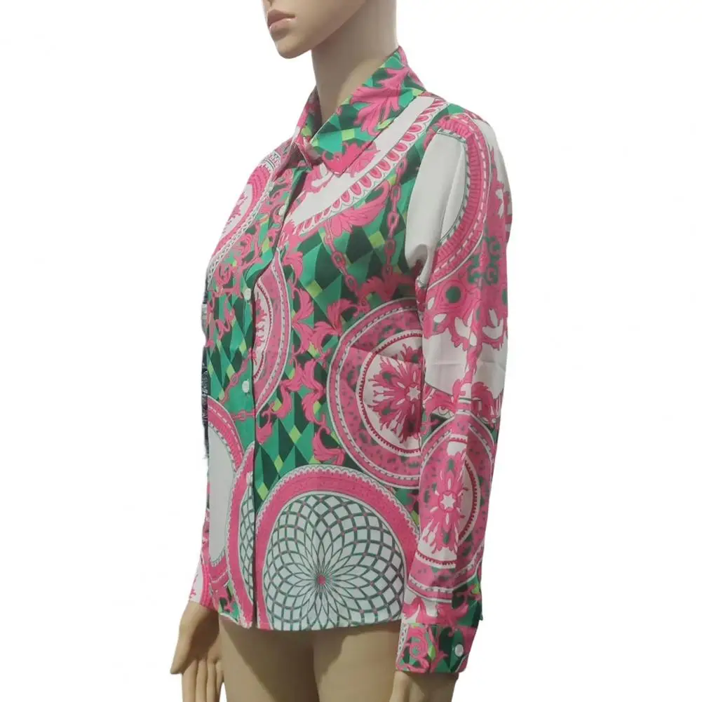 Женская рубашка, стильная Непринужденная рубашка с отложным воротником, Женская блузка на весну и осень 
Женская рубашка, стильная Непринужденная рубашка с отложным воротником, Женская блузка на весну и осень