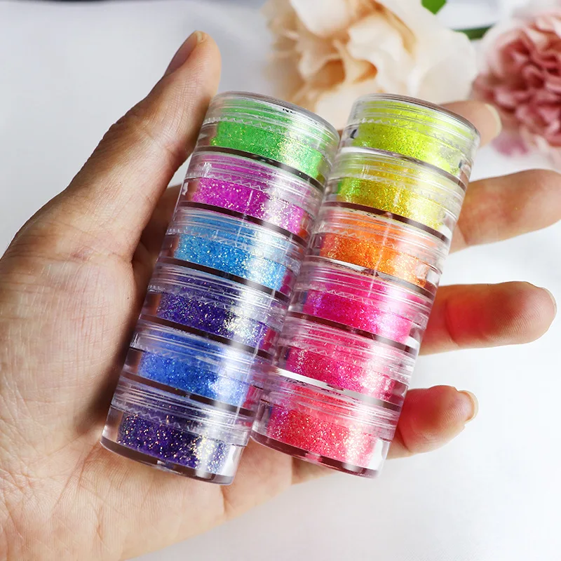 6Pcs/Set Iridescent Neon Nail Art Powders Fine Sugar Glitter Chrome Flakes Colorful Shiny Nail Sequins DIY Manicure Decorations
6Pcs/Set Iridescent Neon Nail Art Powders Fine Sugar Glitter Chrome Flakes Colorful Shiny Nail Sequins DIY Manicure Decorations