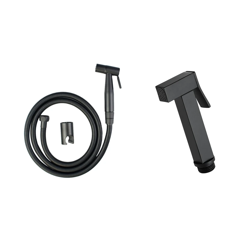 1 Set Handheld Toilet Sprayer Stainless Steel Bathroom Bidet Sprayer Set & 1 Pcs Solid Brass Square Black Bidet Sprayer
1 Set Handheld Toilet Sprayer Stainless Steel Bathroom Bidet Sprayer Set & 1 Pcs Solid Brass Square Black Bidet Sprayer