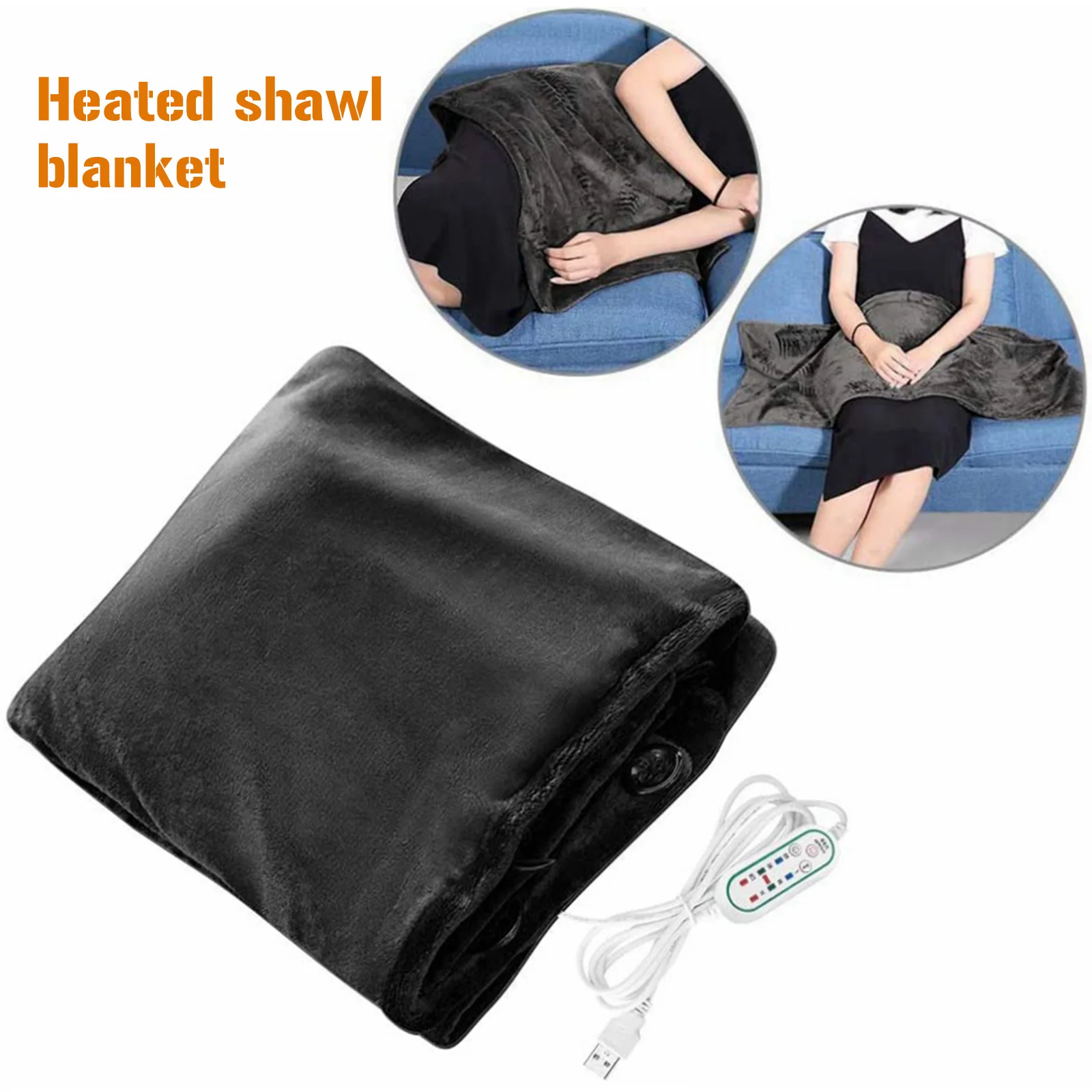 100x65cm Winter Electric Blanket USB Heated Warm Shawl Heating Cold Protection Knee Belly Warmer Pain Relief Winter Body Warmers
100x65cm Winter Electric Blanket USB Heated Warm Shawl Heating Cold Protection Knee Belly Warmer Pain Relief Winter Body Warmers