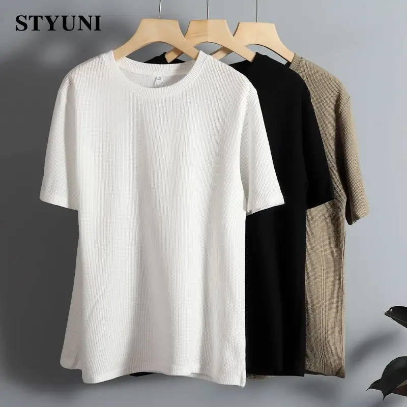 Женская футболка с круглым вырезом и коротким рукавом, зеленый топ с вафельным принтом маття, лето 2022, свободная универсальная Корейская По... 
Женская футболка с круглым вырезом и коротким рукавом, зеленый топ с вафельным принтом маття, лето 2022, свободная универсальная Корейская По...