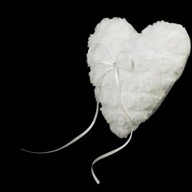 15x17cm Heart Pillow Lace Flower Decorated Bridal Wedding Ceremony Heart Pocket Ring Bearer Pillow Cushion with Satin Ribbon
15x17cm Heart Pillow Lace Flower Decorated Bridal Wedding Ceremony Heart Pocket Ring Bearer Pillow Cushion with Satin Ribbon