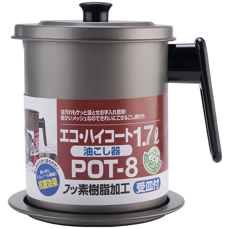 Japanese-style Oil Filter Large Capacity Household Oil Storage Can Filter Oil Residue Kitchen Metal Oil Can with Cover
Japanese-style Oil Filter Large Capacity Household Oil Storage Can Filter Oil Residue Kitchen Metal Oil Can with Cover