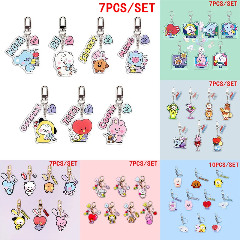 7Pcs BTS Bangtan Boys Keychain Epoxy Buckle Three-Dimensional Cartoon Acrylic Keyring Pendant for Mobile Phone Bag Key Chain
7Pcs BTS Bangtan Boys Keychain Epoxy Buckle Three-Dimensional Cartoon Acrylic Keyring Pendant for Mobile Phone Bag Key Chain