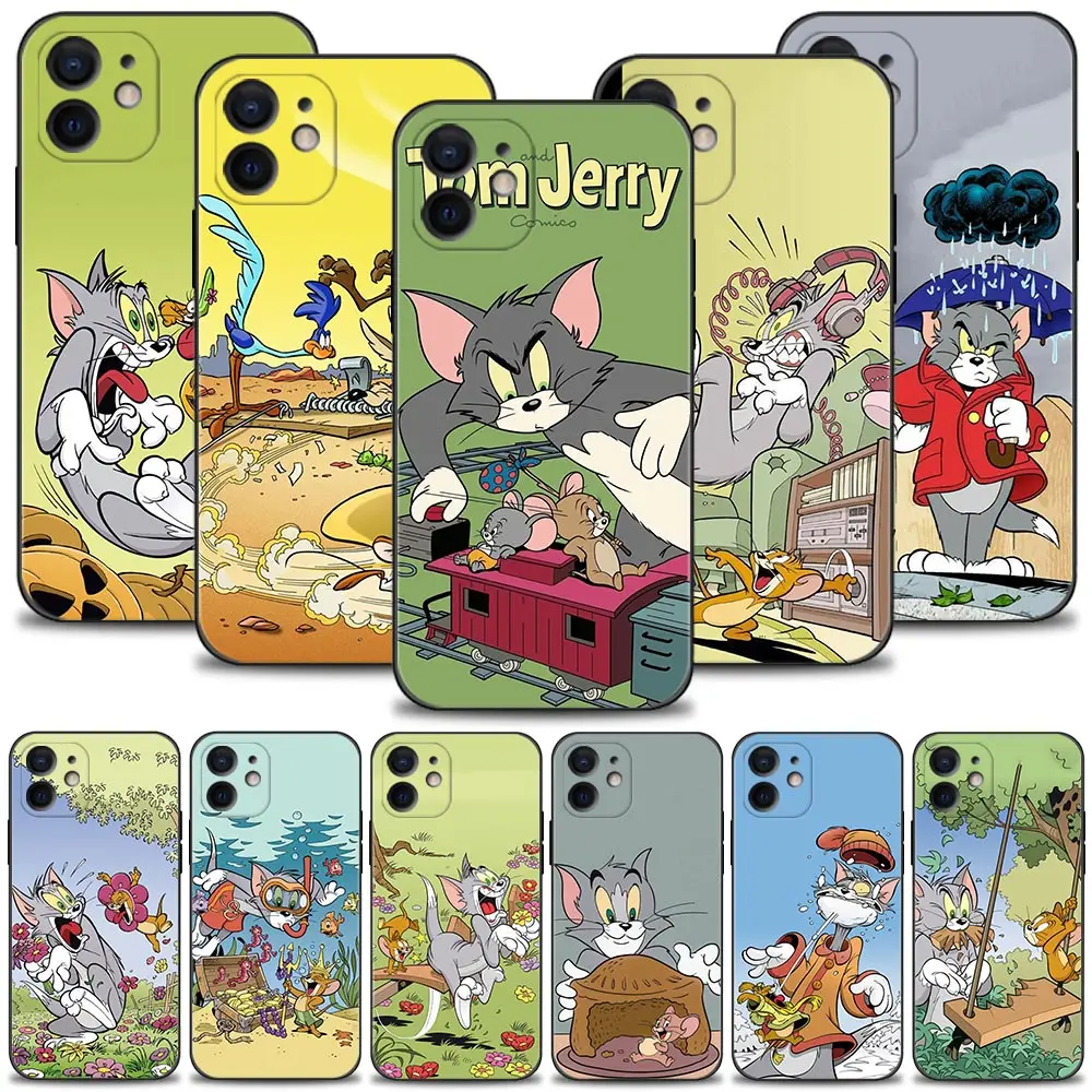 Phone Case For iPhone 14 11 13 12 Pro Max Mini 7 8 6 6S Plus 5 5S XS Max XR X SE2022 Black Silicone Capa Tom and Jerry Cat Mouse
Phone Case For iPhone 14 11 13 12 Pro Max Mini 7 8 6 6S Plus 5 5S XS Max XR X SE2022 Black Silicone Capa Tom and Jerry Cat Mouse