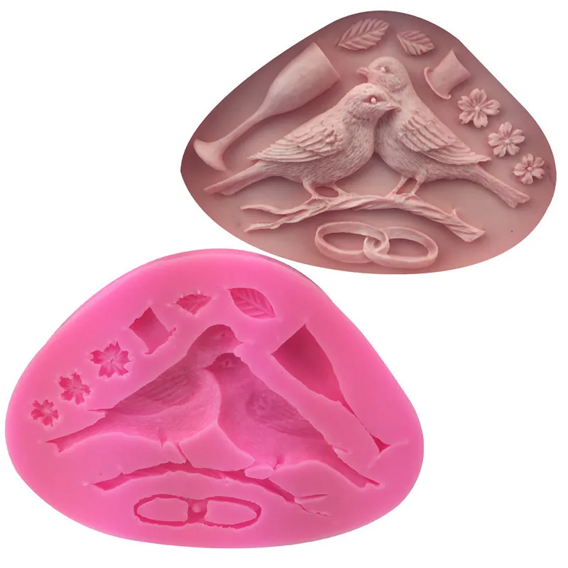 DIY Bird Magpie Animal Silicone Mold Bird Stand on Branch Plum Vase Leaves Fondant Silicone Mold
DIY Bird Magpie Animal Silicone Mold Bird Stand on Branch Plum Vase Leaves Fondant Silicone Mold