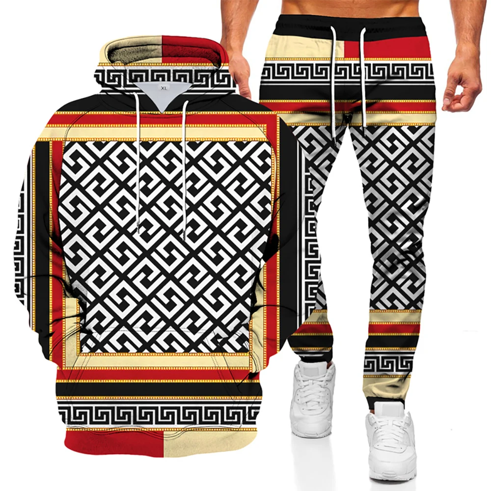 Two Piece Set 3D Geometric Pattern Sweatpants Male Winter Suit for Women Clothes Men Sweets Shirts Men's Halloween Costume Man
Two Piece Set 3D Geometric Pattern Sweatpants Male Winter Suit for Women Clothes Men Sweets Shirts Men's Halloween Costume Man