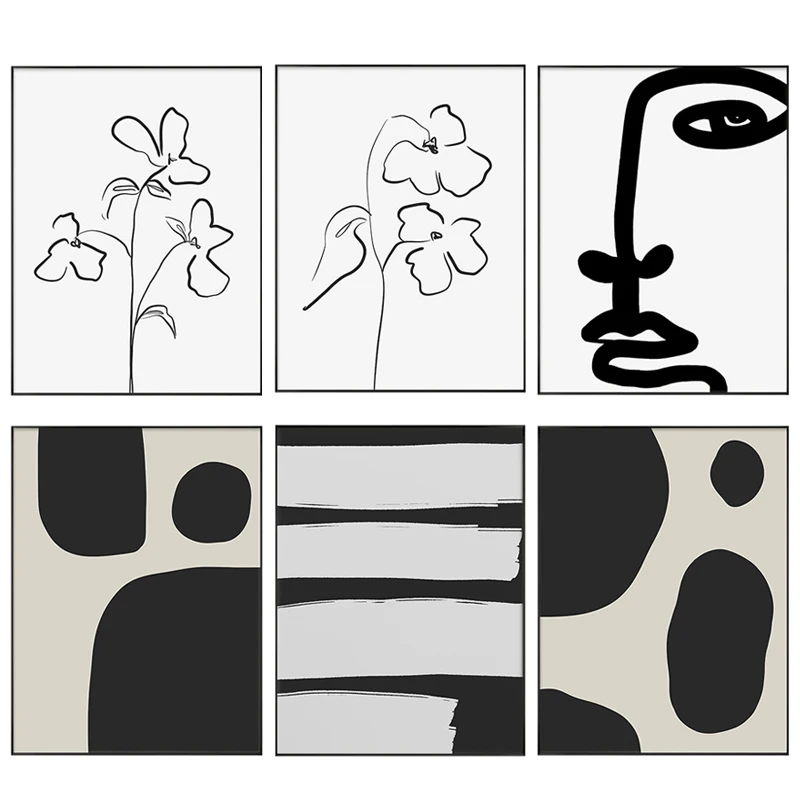 Modern Minimalism Canvas Painting Black Line Flower Face Color Block Poster Print Picture for Living Room Bedroom Wall Art Decor
Modern Minimalism Canvas Painting Black Line Flower Face Color Block Poster Print Picture for Living Room Bedroom Wall Art Decor