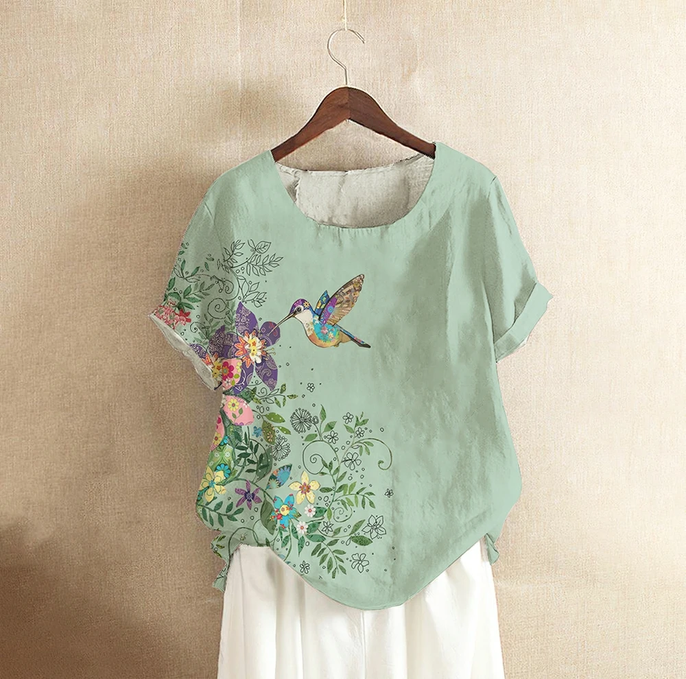 Female Round Neck Color Dragonfly 3D Digital Printing Custom LOGO Design DIY Pattern Casual Short Sleeve Shirt
Female Round Neck Color Dragonfly 3D Digital Printing Custom LOGO Design DIY Pattern Casual Short Sleeve Shirt