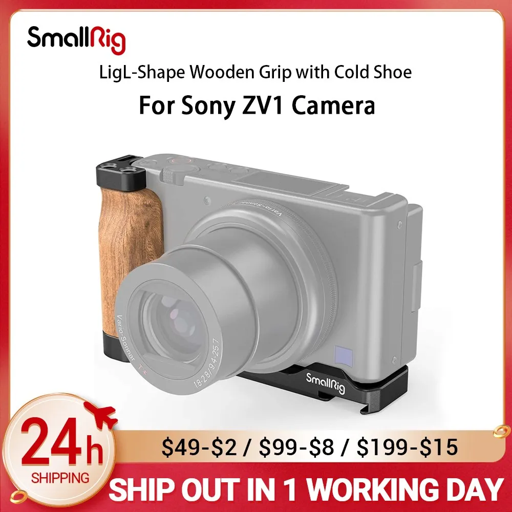 SmallRig ZV1 Camera Vlog Rig L-Shape Wooden Grip with Cold Shoe for Sony ZV1 Camera Vlogging Accessories 2936
SmallRig ZV1 Camera Vlog Rig L-Shape Wooden Grip with Cold Shoe for Sony ZV1 Camera Vlogging Accessories 2936