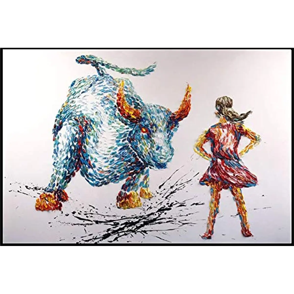 Wall Art Abstract Bull Animal Bull and Girl Painting Abstract Original Living Room Wall Art Metal Tin Sign Poster Wall Plaque
Wall Art Abstract Bull Animal Bull and Girl Painting Abstract Original Living Room Wall Art Metal Tin Sign Poster Wall Plaque