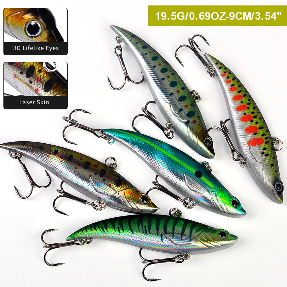 Fishing Lure 9cm/19.5g Pencil VIB Hard Bait Artificial Fishing Wobbler Sinking Lure Trolling Fishing Tackle 2 Trebles
Fishing Lure 9cm/19.5g Pencil VIB Hard Bait Artificial Fishing Wobbler Sinking Lure Trolling Fishing Tackle 2 Trebles