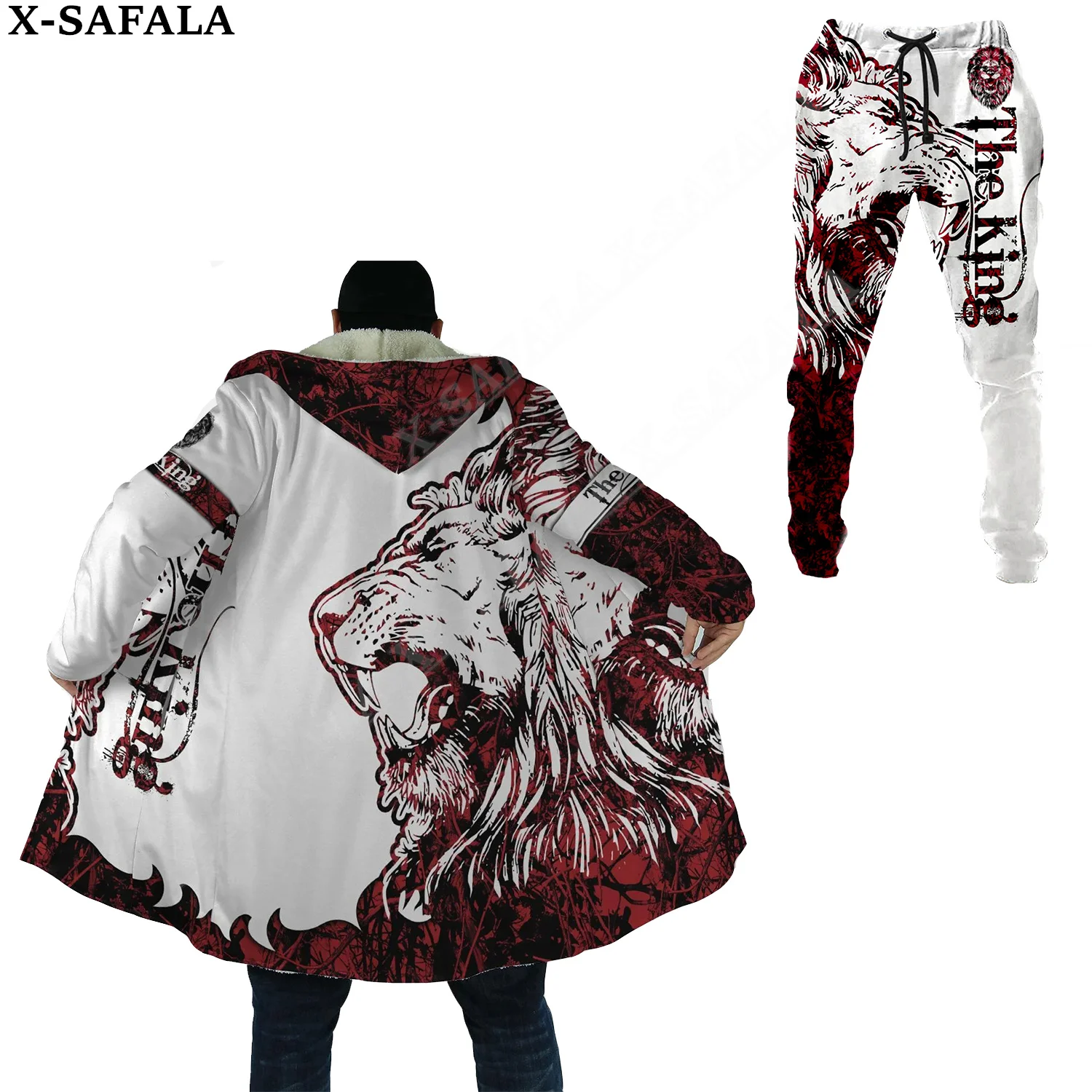Толстая теплая накидка с капюшоном The King Lion Skin, спортивные брюки, комбинированный комплект, пальто, ветрозащитные флисовые длинные штаны для бега унисекс-1
Толстая теплая накидка с капюшоном The King Lion Skin, спортивные брюки, комбинированный комплект, пальто, ветрозащитные флисовые длинные штаны для бега унисекс-1