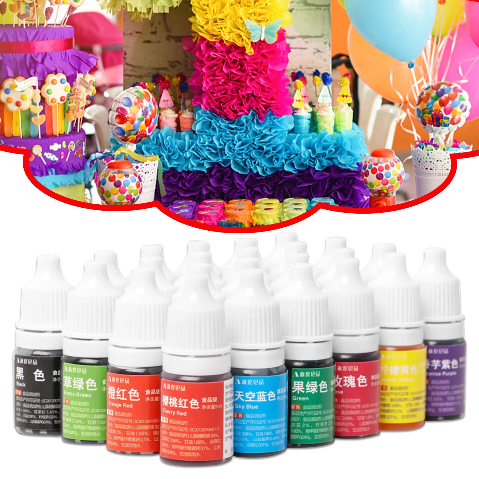 Food-grade Liquid Baking Compound Colorant Practical Food Coloring Tasteless Edible Food Dye25 Colors Vibrant Icing Colors For
Food-grade Liquid Baking Compound Colorant Practical Food Coloring Tasteless Edible Food Dye25 Colors Vibrant Icing Colors For