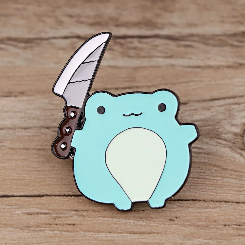 BG1975 Creative Cartoon Cute Funny Dagger Frog Enamel Pins Badge for Backpack Collar Lapel Pin Hat Jewelry Gifts for Friends
BG1975 Creative Cartoon Cute Funny Dagger Frog Enamel Pins Badge for Backpack Collar Lapel Pin Hat Jewelry Gifts for Friends