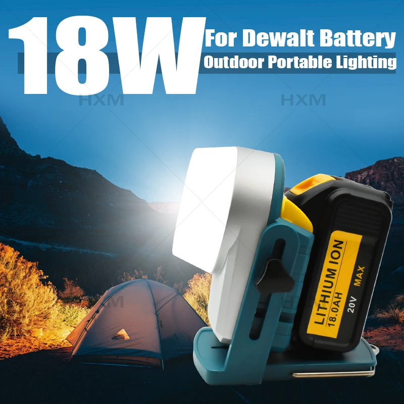 18W LED Work Light Outdoor Portable Lantern For DeWalt 20V Li-ion Battery suitable for lighting in work, study, outdoor..
18W LED Work Light Outdoor Portable Lantern For DeWalt 20V Li-ion Battery suitable for lighting in work, study, outdoor..