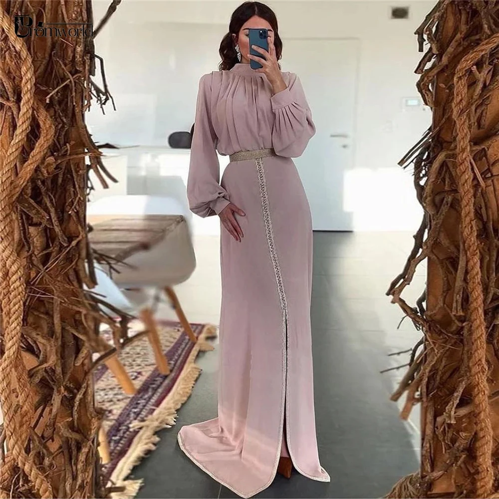 Charming Mother of Bride Dresses 2022 Chiffon Slide Split Sashes High Collar Long Sleeve A-Line Gowns Robe De Soirée De Mariage
Charming Mother of Bride Dresses 2022 Chiffon Slide Split Sashes High Collar Long Sleeve A-Line Gowns Robe De Soirée De Mariage