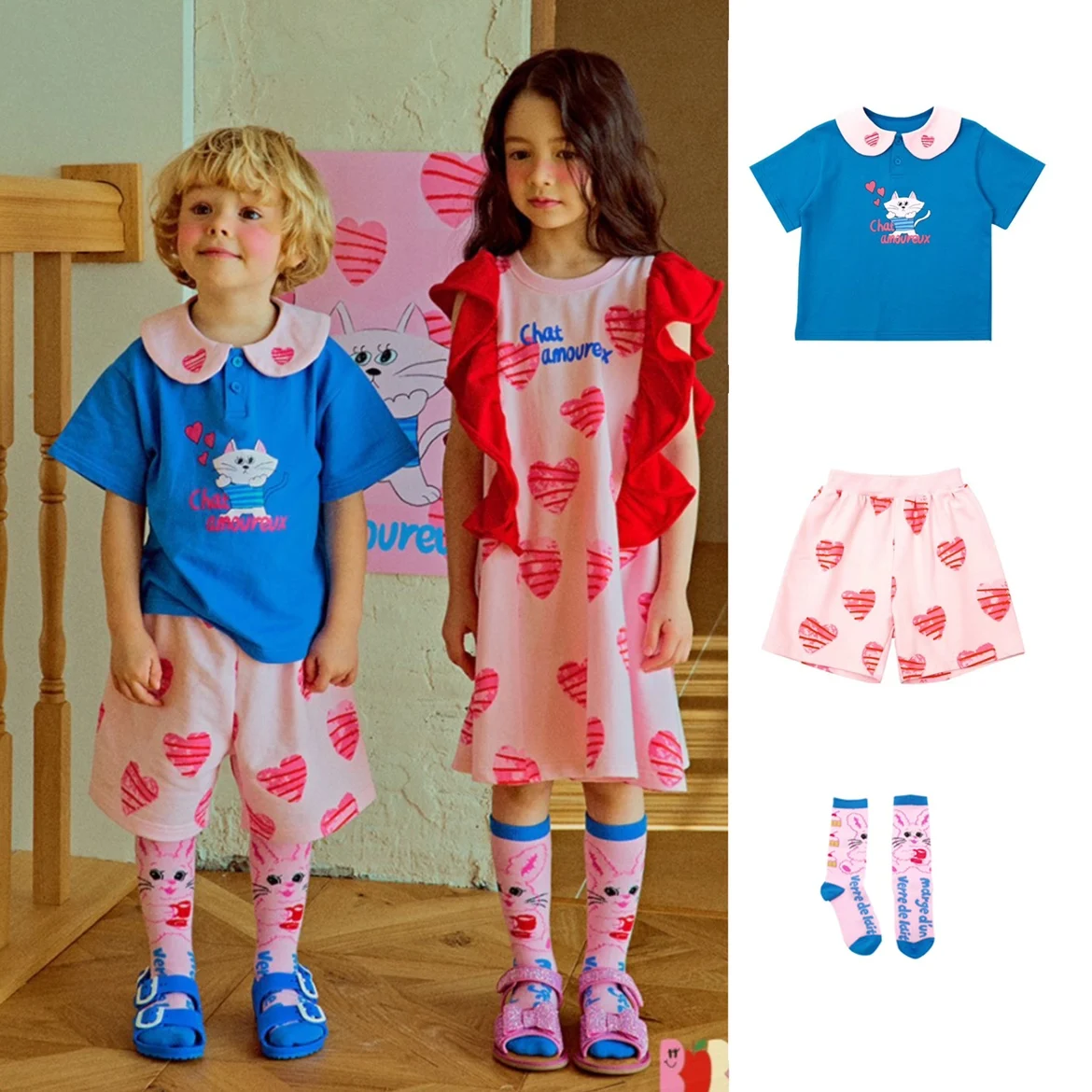 Jenny&Dave 2023 summer children's clothing popular Nordic boys and girls' siblings' T-shirt short-sleeved shorts dress suit girl
Jenny&Dave 2023 summer children's clothing popular Nordic boys and girls' siblings' T-shirt short-sleeved shorts dress suit girl