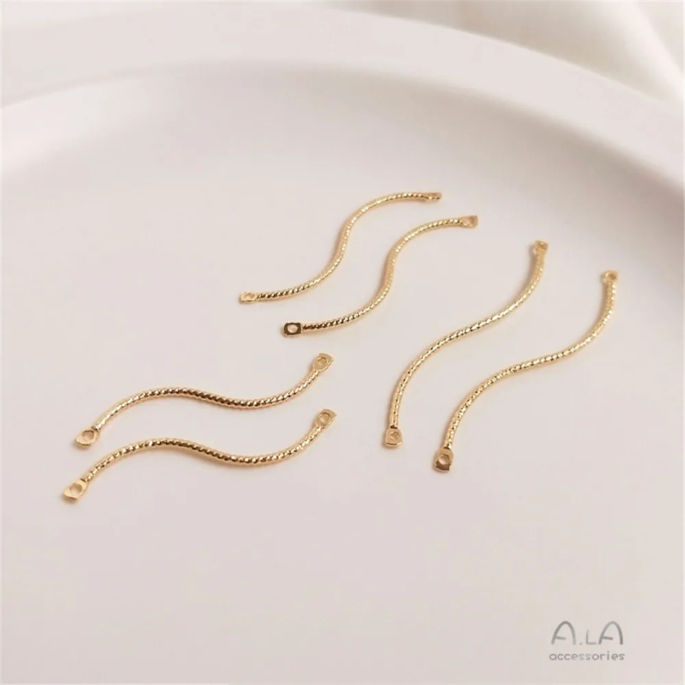1pcs 14K Gold Filled Plated Batch yarn wavy thread twisted rod double hanging S-shaped hanging rod DIY earrings accessories
1pcs 14K Gold Filled Plated Batch yarn wavy thread twisted rod double hanging S-shaped hanging rod DIY earrings accessories