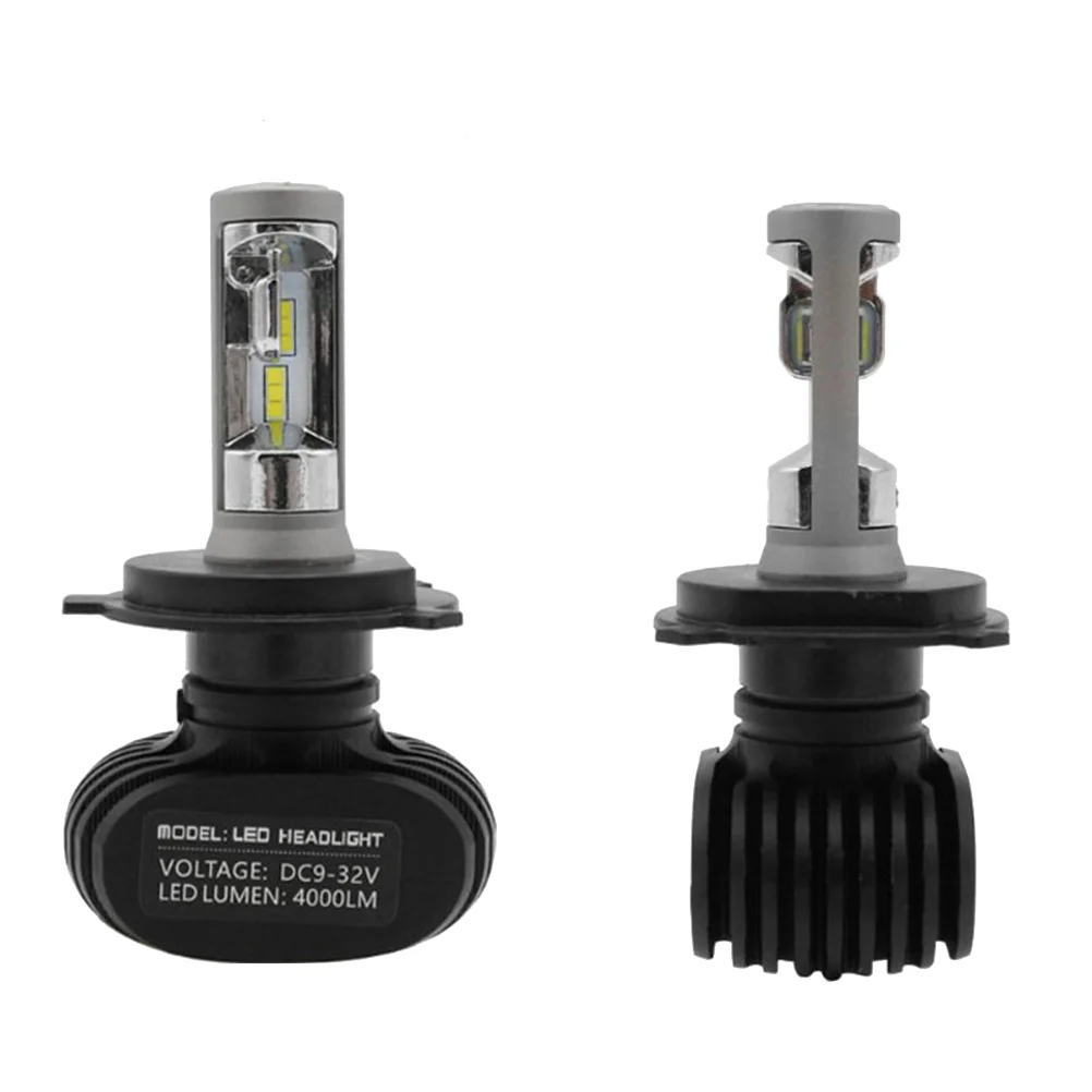 

2pcs LED Headlight Bulb 50W 9-32V 4000LM Waterproof High Beam Low Beam Integrated Headlamp Car Head Light(H4)