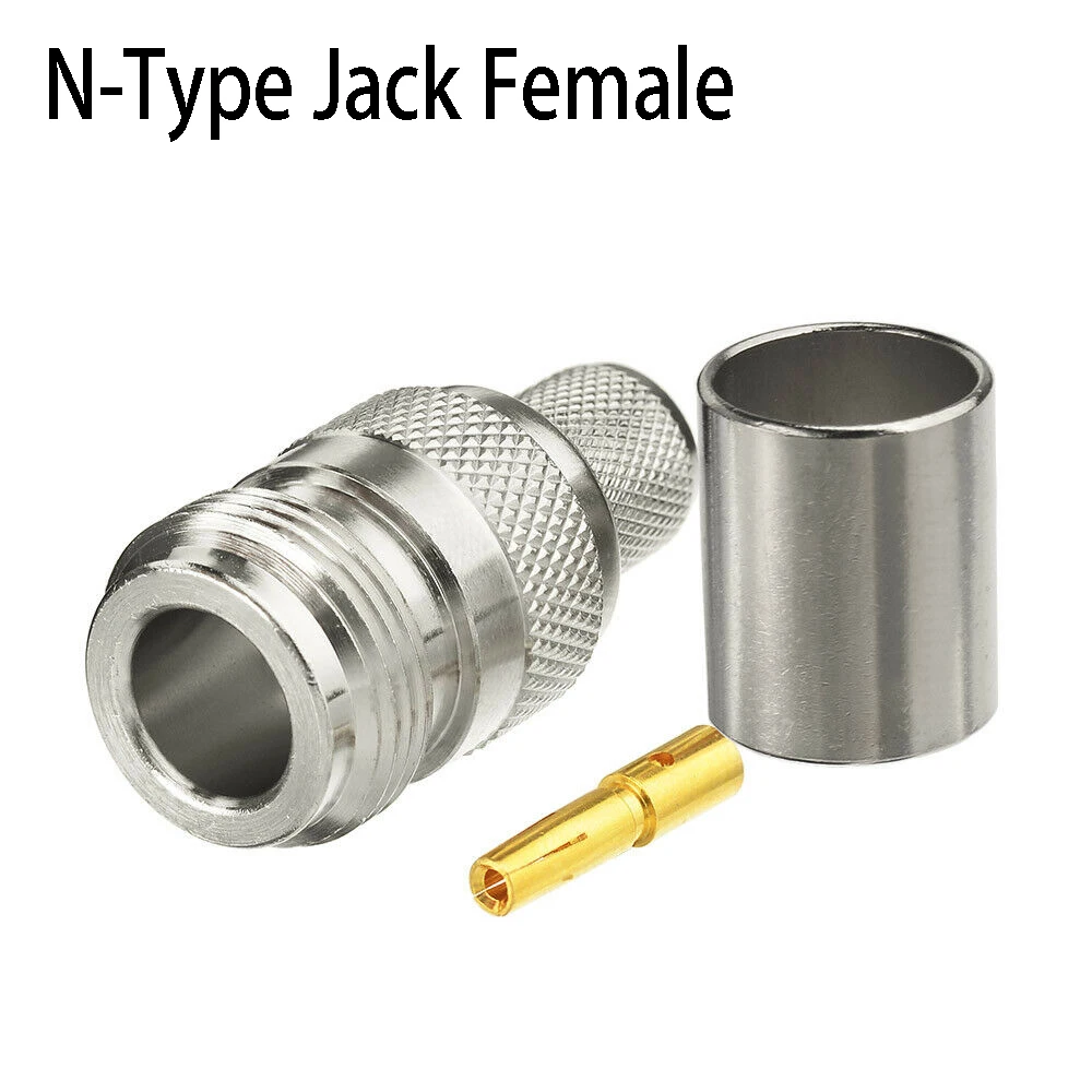 N Female Crimp-On Coax Connector For GEL400 Coax KSR400 Cable 50 Ohm N-Type Jack Female MA Crimp Connectors Electrical Equipment
N Female Crimp-On Coax Connector For GEL400 Coax KSR400 Cable 50 Ohm N-Type Jack Female MA Crimp Connectors Electrical Equipment