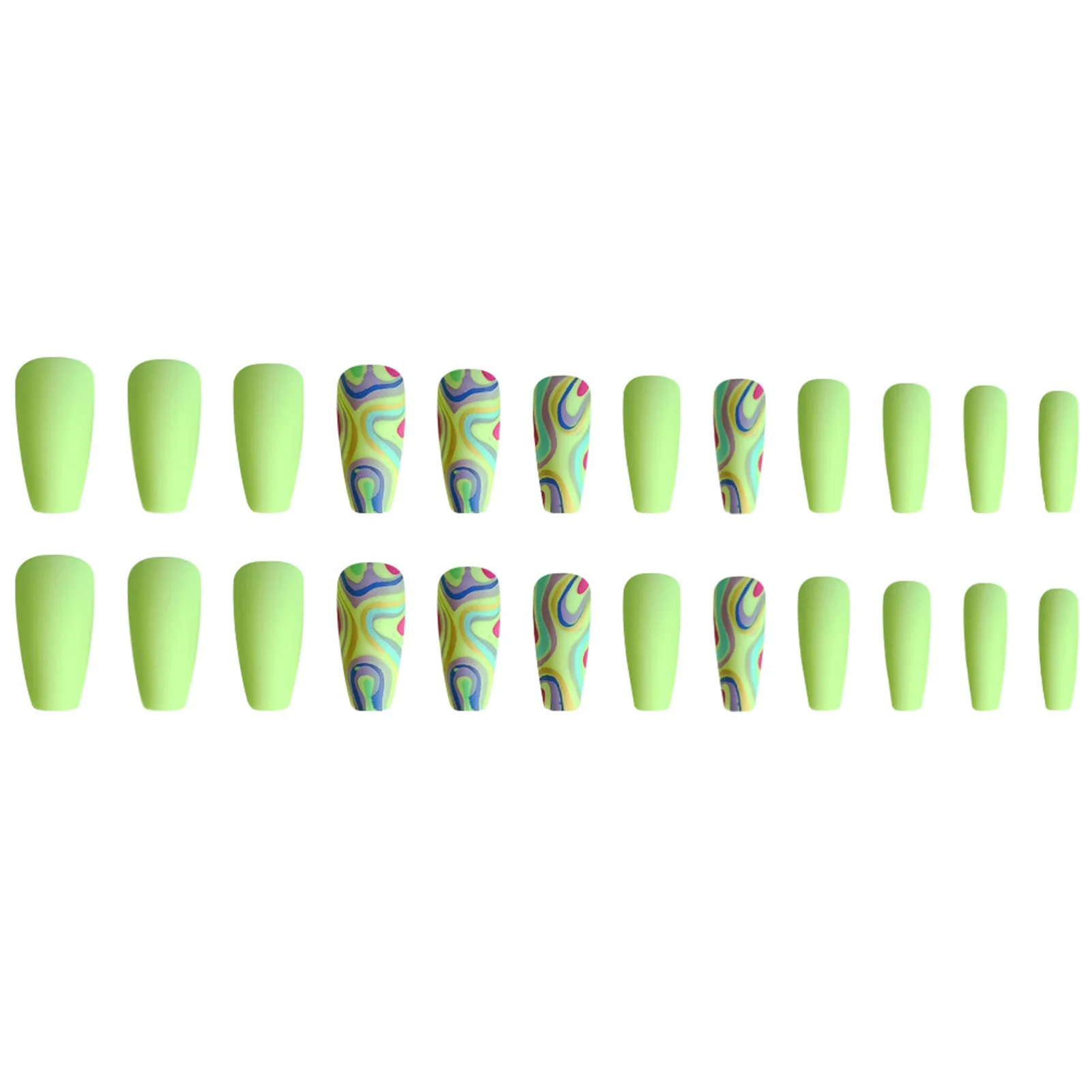 Флуоресцентные зеленые ногти, прочные накладные ногти с полным покрытием для нейл-арта, практики начинающих
Флуоресцентные зеленые ногти, прочные накладные ногти с полным покрытием для нейл-арта, практики начинающих