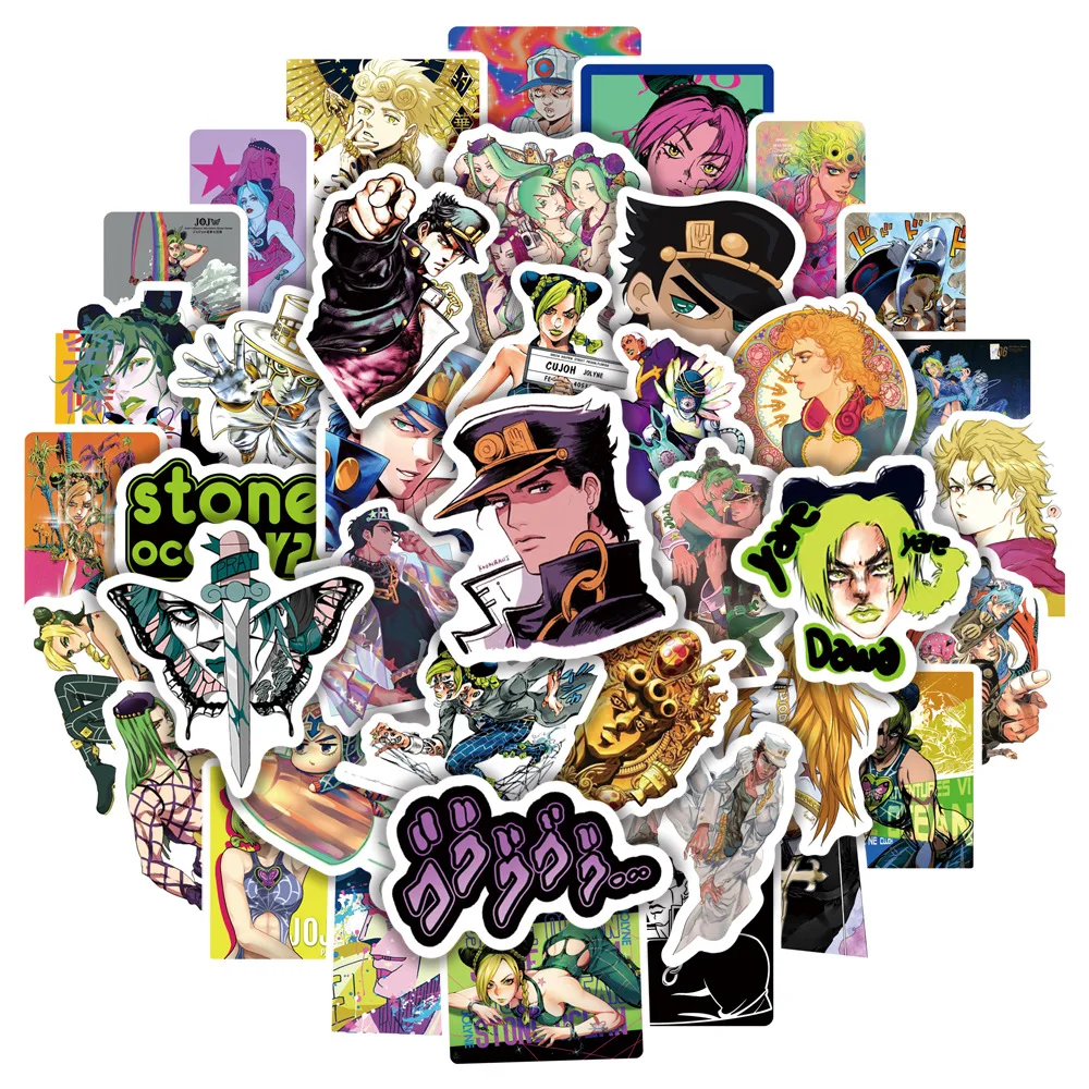 10/30/50Pcs Cartoon Anime JoJo Bizarre Adventure Sea Of Stones Graffiti Sticker Laptop Fridge Luggage Phone Party Gift Sticker
10/30/50Pcs Cartoon Anime JoJo Bizarre Adventure Sea Of Stones Graffiti Sticker Laptop Fridge Luggage Phone Party Gift Sticker
