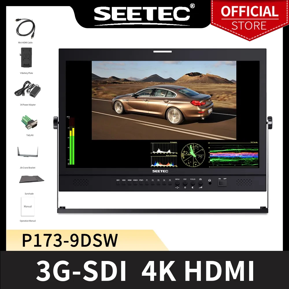 SEETEC P215-9DSW 21.5" 3G-SDI/ HDMI Production Monitor with IPS FHD 1920x1080 Waveform Vector Scope Histogram
SEETEC P215-9DSW 21.5" 3G-SDI/ HDMI Production Monitor with IPS FHD 1920x1080 Waveform Vector Scope Histogram