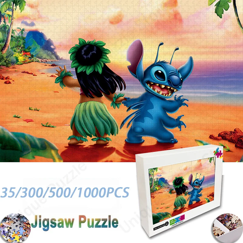 Disney Anime Lilo & Stitch Puzzles for Kids Disney Cartoon Puzzle 35/300/500/1000 Pieces Children Toy Early Educational Kid Gift
Disney Anime Lilo & Stitch Puzzles for Kids Disney Cartoon Puzzle 35/300/500/1000 Pieces Children Toy Early Educational Kid Gift