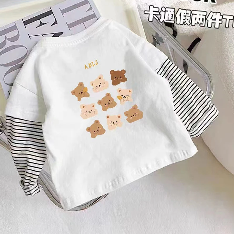 Children's T-shirt Spring Autumn Boy Girl Kids Cotton Long Sleeve Shirt Sweatshirt Absorbent Breathable Striped Cotton T-shirts
Children's T-shirt Spring Autumn Boy Girl Kids Cotton Long Sleeve Shirt Sweatshirt Absorbent Breathable Striped Cotton T-shirts
