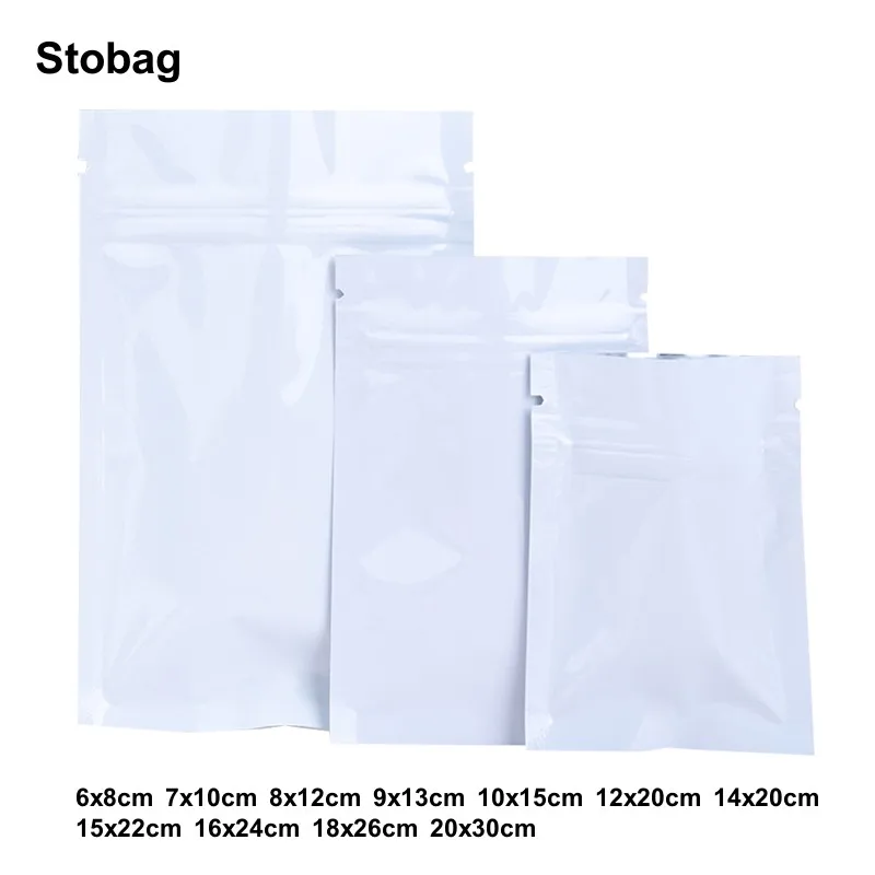 StoBag 100pcs White Glossy Food Packaging Ziplock Bag Aluminized Foil Sealed Storage for Tea Nuts Candy Snack Resealable Pouches
StoBag 100pcs White Glossy Food Packaging Ziplock Bag Aluminized Foil Sealed Storage for Tea Nuts Candy Snack Resealable Pouches