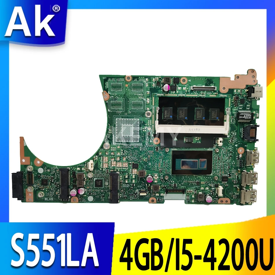 Материнская плата AKemy S551LA для ноутбука ASUS S551LB S551LN Vivobook, операционная материнская плата с памятью 4 Гб, версия 100%
Материнская плата AKemy S551LA для ноутбука ASUS S551LB S551LN Vivobook, операционная материнская плата с памятью 4 Гб, версия 100%
