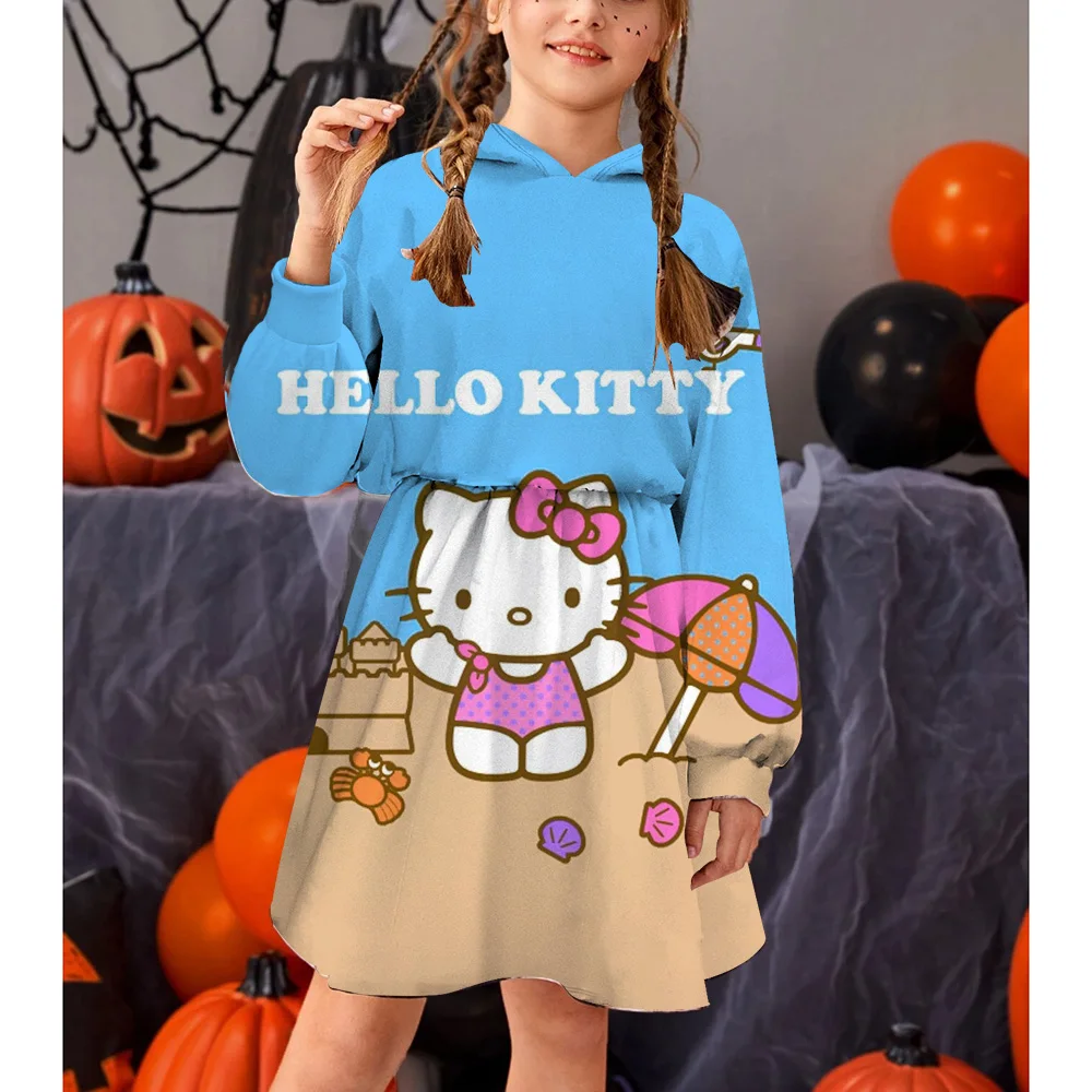 Новинка весна-лето 2022, Повседневная Толстовка Hello Kitty с рисунком, детское платье с длинным рукавом и принтом Hello Kitty, женское платье
Новинка весна-лето 2022, Повседневная Толстовка Hello Kitty с рисунком, детское платье с длинным рукавом и принтом Hello Kitty, женское платье