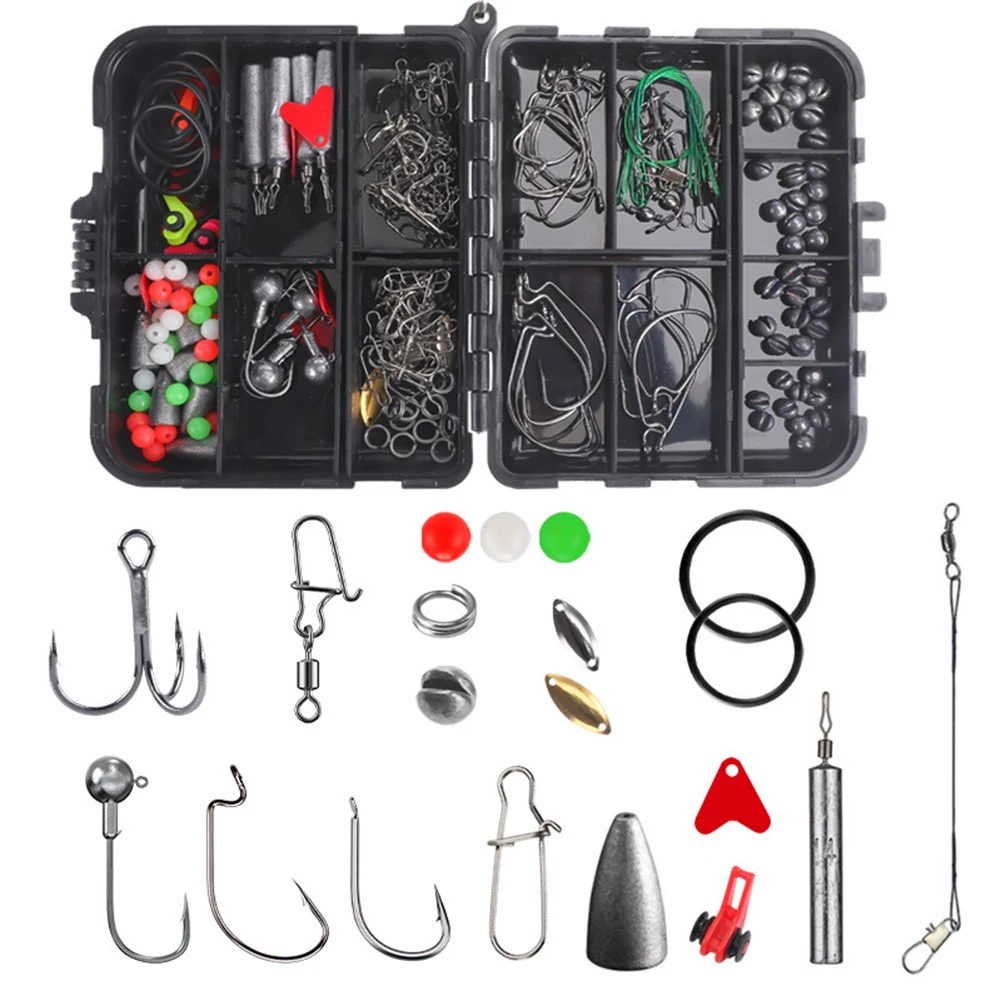 203 PCS/set Lure Suit Fishing Gear Fishhook Lead Pendant Lead Head Hook Swivel Lure Accessories Set
203 PCS/set Lure Suit Fishing Gear Fishhook Lead Pendant Lead Head Hook Swivel Lure Accessories Set