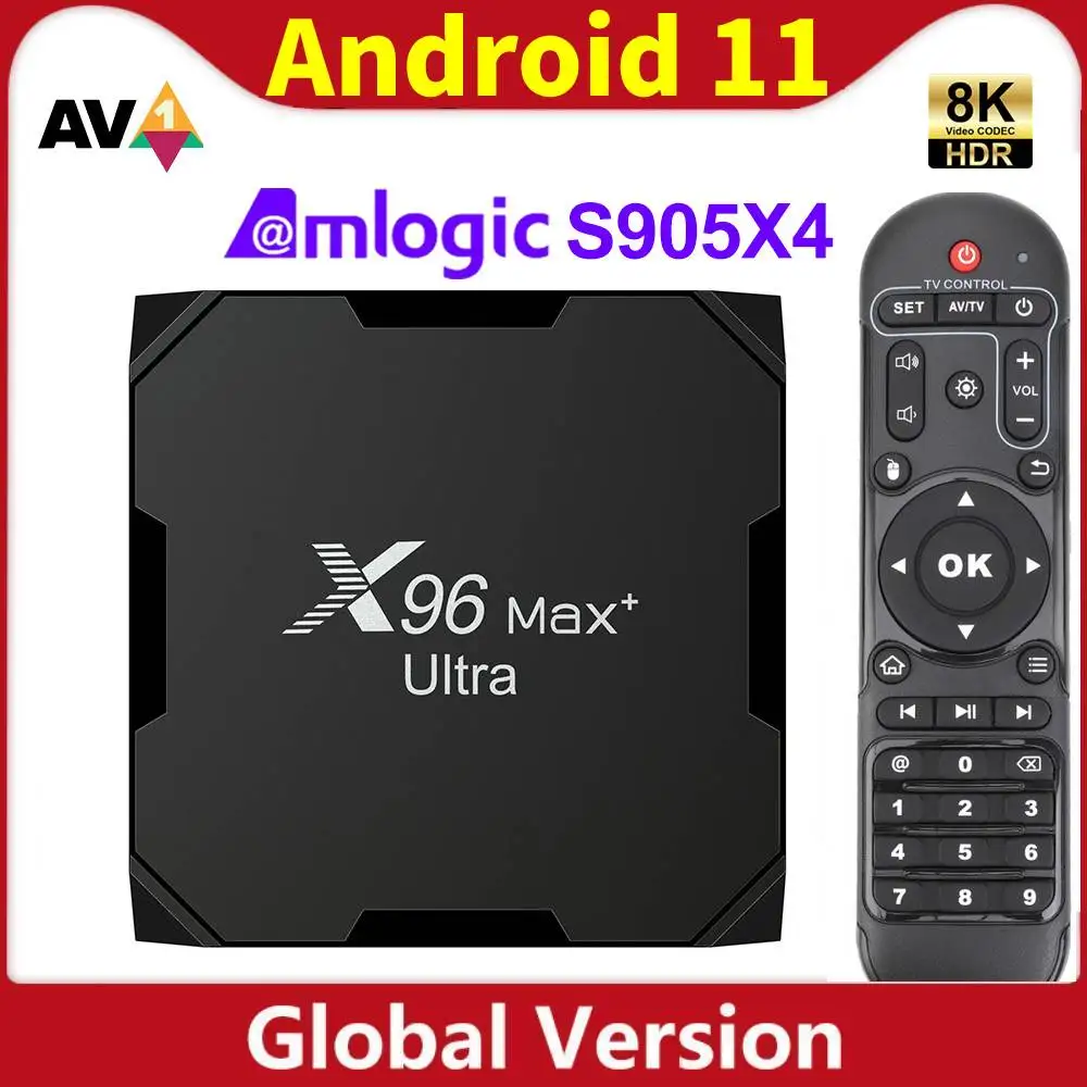 ТВ-приставка Amlogic S905X4, Android 11, AV1, Wi-Fi, BT, Android 11,0, медиаплеер 8K X96Max Plus Ultra, 4 ГБ, 32 ГБ, 64 ГБ, ТВ-приставка
ТВ-приставка Amlogic S905X4, Android 11, AV1, Wi-Fi, BT, Android 11,0, медиаплеер 8K X96Max Plus Ultra, 4 ГБ, 32 ГБ, 64 ГБ, ТВ-приставка