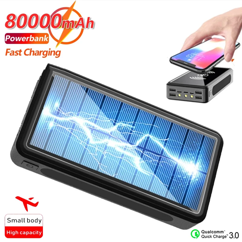 Large-capacity Charger 4USB Port with LED Light External Battery 80,000mAh Solar Power Bank Portable Power Bank
Large-capacity Charger 4USB Port with LED Light External Battery 80,000mAh Solar Power Bank Portable Power Bank