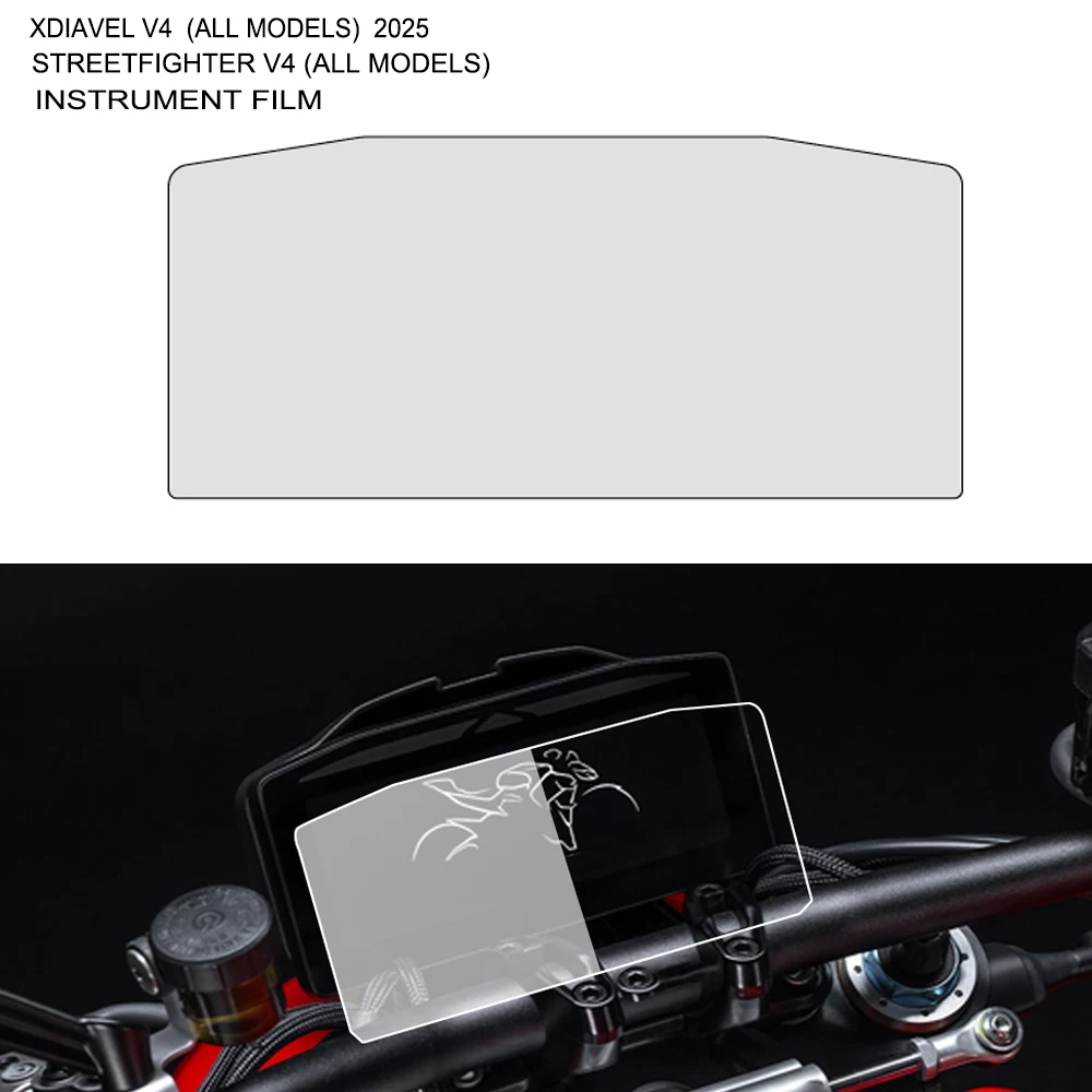 Для Ducati Streetfighter V4 XDiavel V4 2025 аксессуары для мотоциклов царапины кластерный экран приборной панели защитная пленка для инструментов
Для Ducati Streetfighter V4 XDiavel V4 2025 аксессуары для мотоциклов царапины кластерный экран приборной панели защитная пленка для инструментов