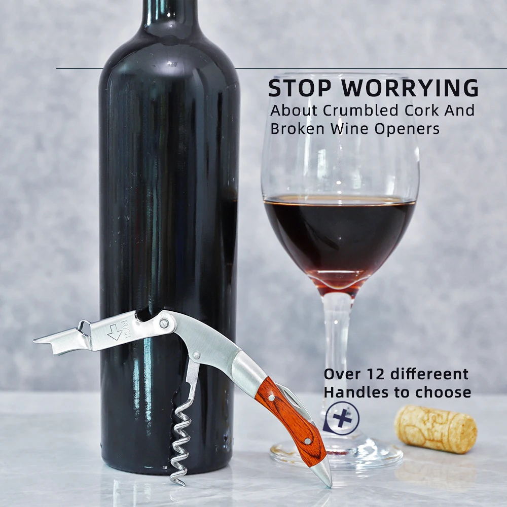 Professional Waiters Corkscrew Wine Opener with Foil Cutter and Bottle Opener, Complete Set in Stylish PU Bag for Easy Storage
Professional Waiters Corkscrew Wine Opener with Foil Cutter and Bottle Opener, Complete Set in Stylish PU Bag for Easy Storage