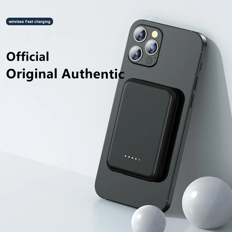 Магнитный беспроводной внешний аккумулятор для Magsafe, внешний аккумулятор для iphone 12 mini 13Pro 13 12 Pro Max 5000 мАч
Магнитный беспроводной внешний аккумулятор для Magsafe, внешний аккумулятор для iphone 12 mini 13Pro 13 12 Pro Max 5000 мАч