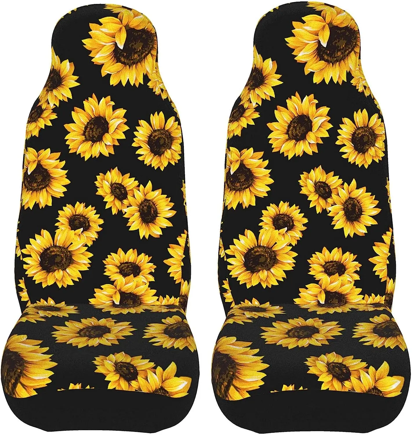 

Car Front Seat Covers 2 PCS Vehicle Seat Protector Car Mat Covers Fit Most Cars Sedan SUV Van Sunflower