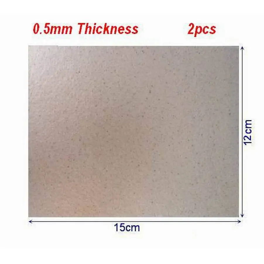 2pcs Microwave Oven Parts Mica Sheet 15cm x 12cm x 0.05cm Cut to Any Size Megohmit Mica Plate
2pcs Microwave Oven Parts Mica Sheet 15cm x 12cm x 0.05cm Cut to Any Size Megohmit Mica Plate