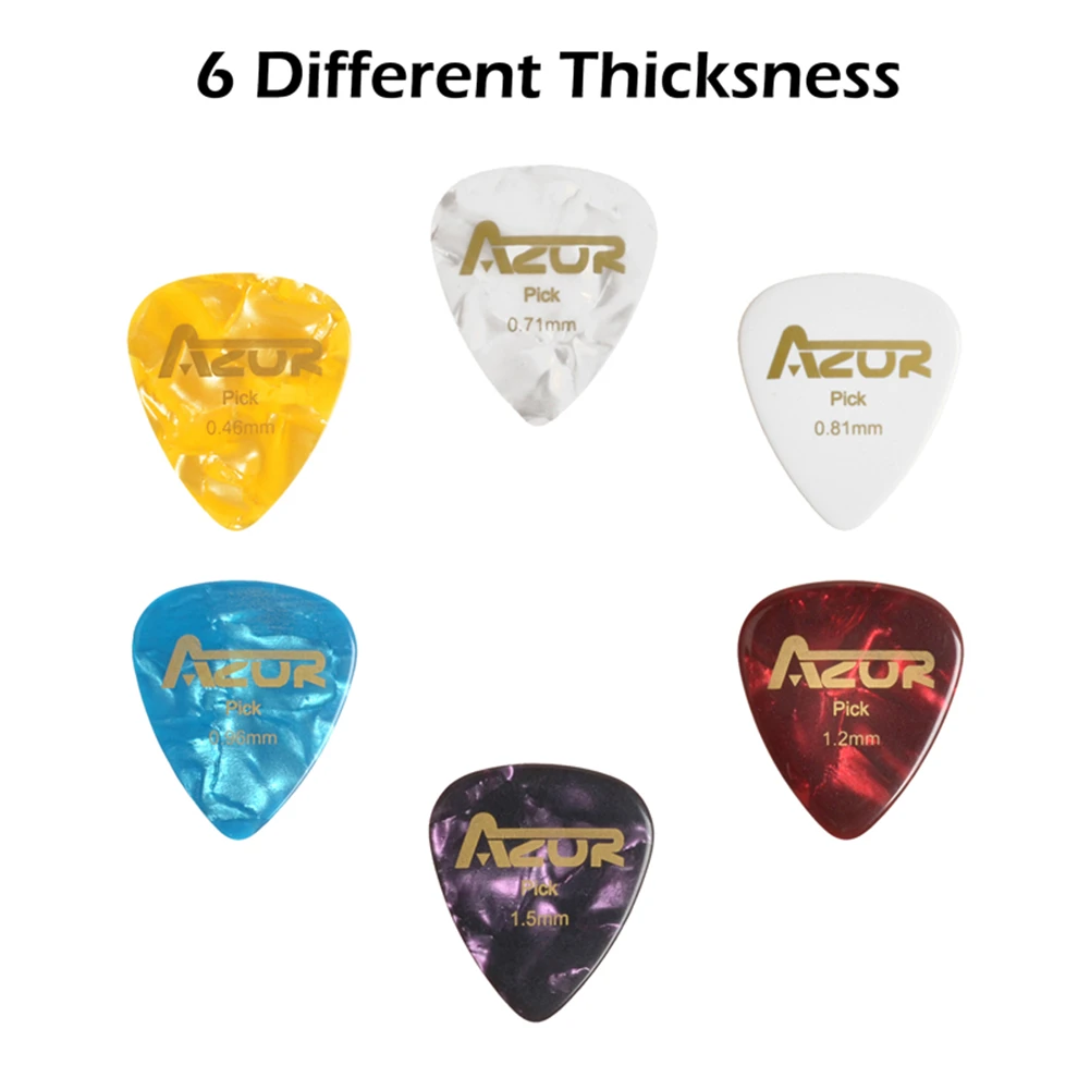Durable Guitar Picks Celluloid Plectrum Musical Instruments Parts Plectrum 0.46-1.5mm 30 * 25mm 6pcs Accessories
Durable Guitar Picks Celluloid Plectrum Musical Instruments Parts Plectrum 0.46-1.5mm 30 * 25mm 6pcs Accessories