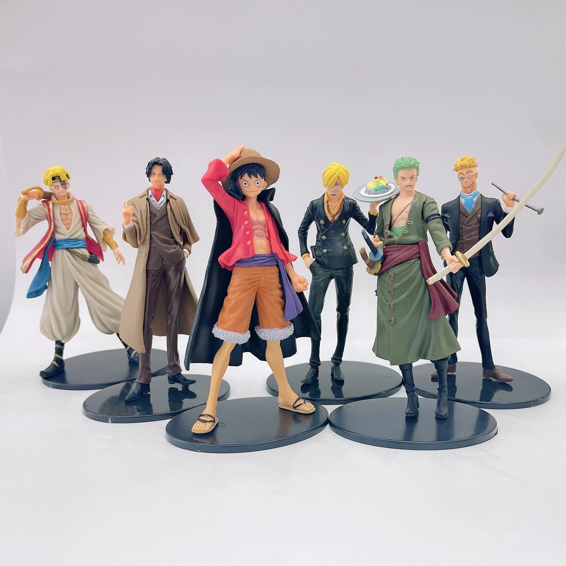 One Piece 6pcs/set Anime 16CM Luffy Sanji Zoro Marco Sabo Ace Doll Figure Model Decorations PVC Toy Gift
One Piece 6pcs/set Anime 16CM Luffy Sanji Zoro Marco Sabo Ace Doll Figure Model Decorations PVC Toy Gift