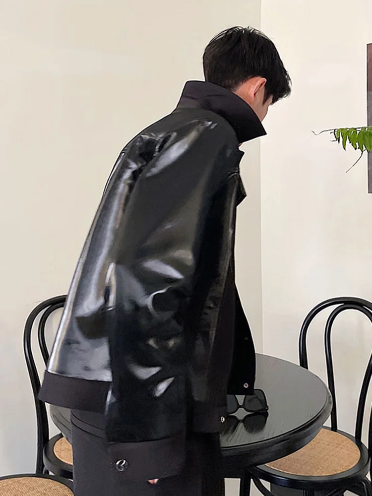 New Autumn 2023 PU Leather Patchwork Shiny Short Motorcycle Style Black Jacket Chic Design Deconstruct Clothes A1008
New Autumn 2023 PU Leather Patchwork Shiny Short Motorcycle Style Black Jacket Chic Design Deconstruct Clothes A1008