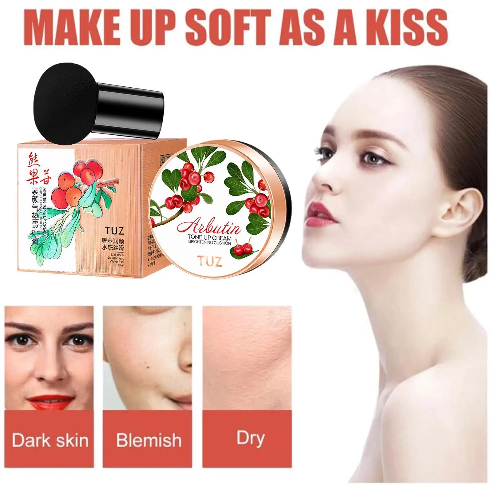 Arbutin Air Cushion BB Cream Natural Light Concealer Moisturizing Foundation Coverage Brightening Tone Lady Skin Care Creams
Arbutin Air Cushion BB Cream Natural Light Concealer Moisturizing Foundation Coverage Brightening Tone Lady Skin Care Creams