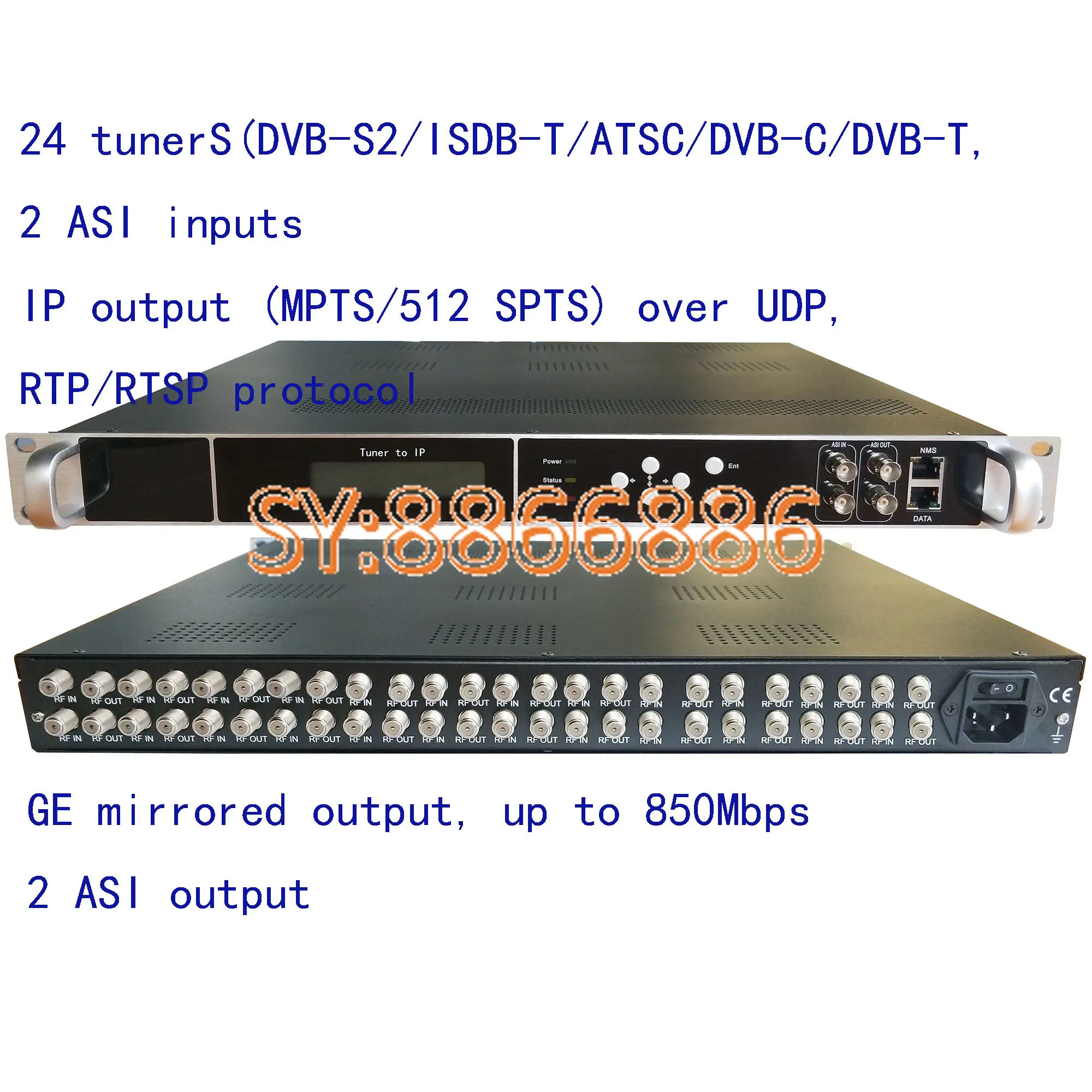 24 DVB-S2 To IP/кодировщик ASI, DVB-T/C To IP/ASI, Φ To IP/ASI выход, 1080P Multi-ISDB-T
24 DVB-S2 To IP/кодировщик ASI, DVB-T/C To IP/ASI, Φ To IP/ASI выход, 1080P Multi-ISDB-T