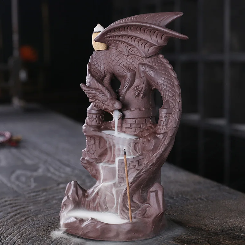 Dragon Ceramic Waterfall Incense Holder,Cool Dragon Decor,Backflow Incense Burner,Incense Fountain Home Room Decor,Awesome Gift
Dragon Ceramic Waterfall Incense Holder,Cool Dragon Decor,Backflow Incense Burner,Incense Fountain Home Room Decor,Awesome Gift