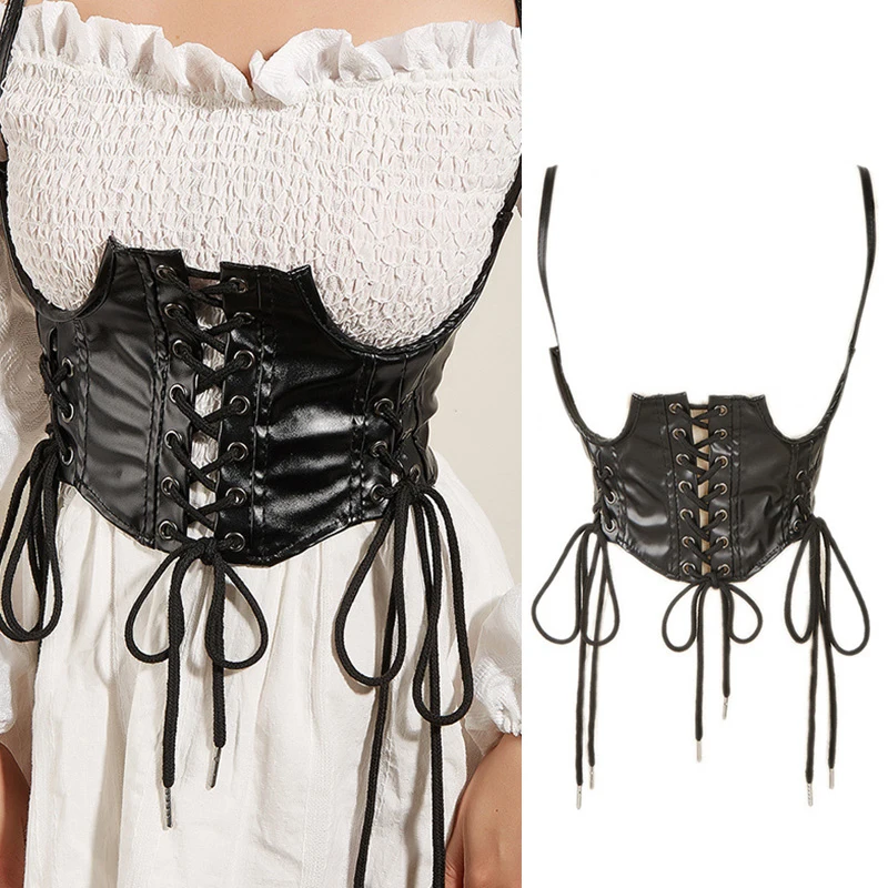 Women Suspender Belt Three Lace-Up Bandage Waist Belt Slimming Body Belt Shapewear Stretch Cummerbunds Vintage Gothic Adjustable
Women Suspender Belt Three Lace-Up Bandage Waist Belt Slimming Body Belt Shapewear Stretch Cummerbunds Vintage Gothic Adjustable